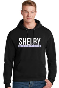 Shelby Whippet White and Grey Hoodie