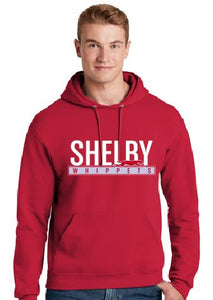 Shelby Whippet White and Grey Hoodie